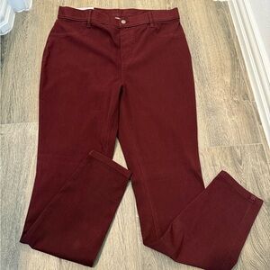 Time and Tru Maroon Jeggings Size Large (12-14) NWT